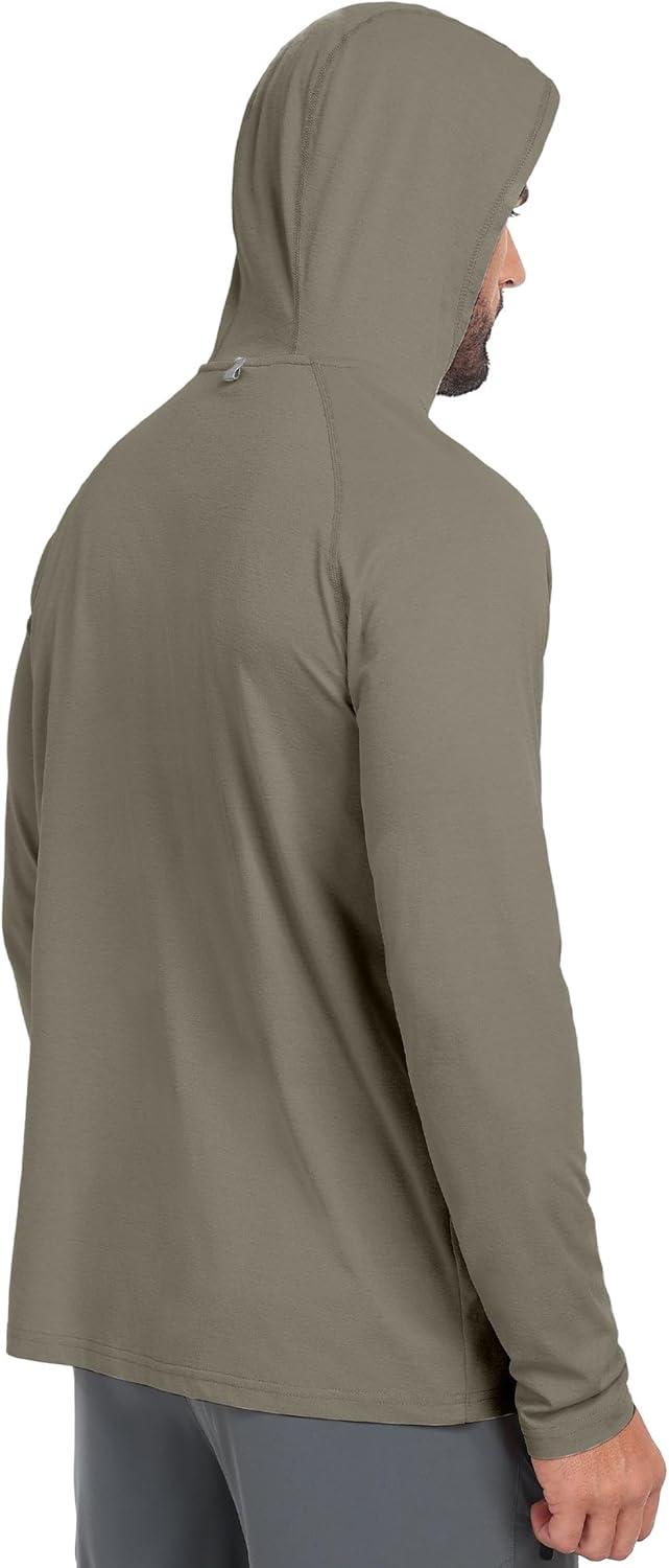 imageLittle Donkey Andy Mens Golf Quarter Zip Pullover Mock Neck Lightweight Sun Protection Long Sleeve Fishing ShirtHoodie Deep Khaki