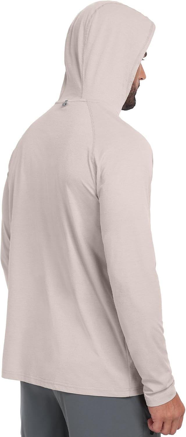 imageLittle Donkey Andy Mens Golf Quarter Zip Pullover Mock Neck Lightweight Sun Protection Long Sleeve Fishing ShirtHoodie Light Khaki