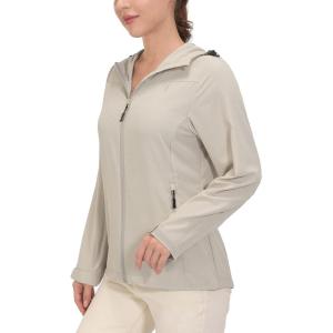 Little Donkey Andy Women’s Sun Protection Hoodie Jackets Long Sleeve UPF50+ Shirts Hiking Travel Camp Air Holes Full Zip(Khaki)
