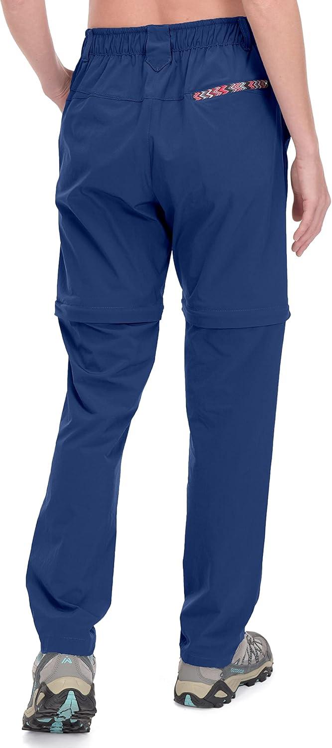 imageLittle Donkey Andy Womens Hiking Pants Lightweight Convertible ZipOff Pants Quick Dry UPF 50Pants Dark Blue