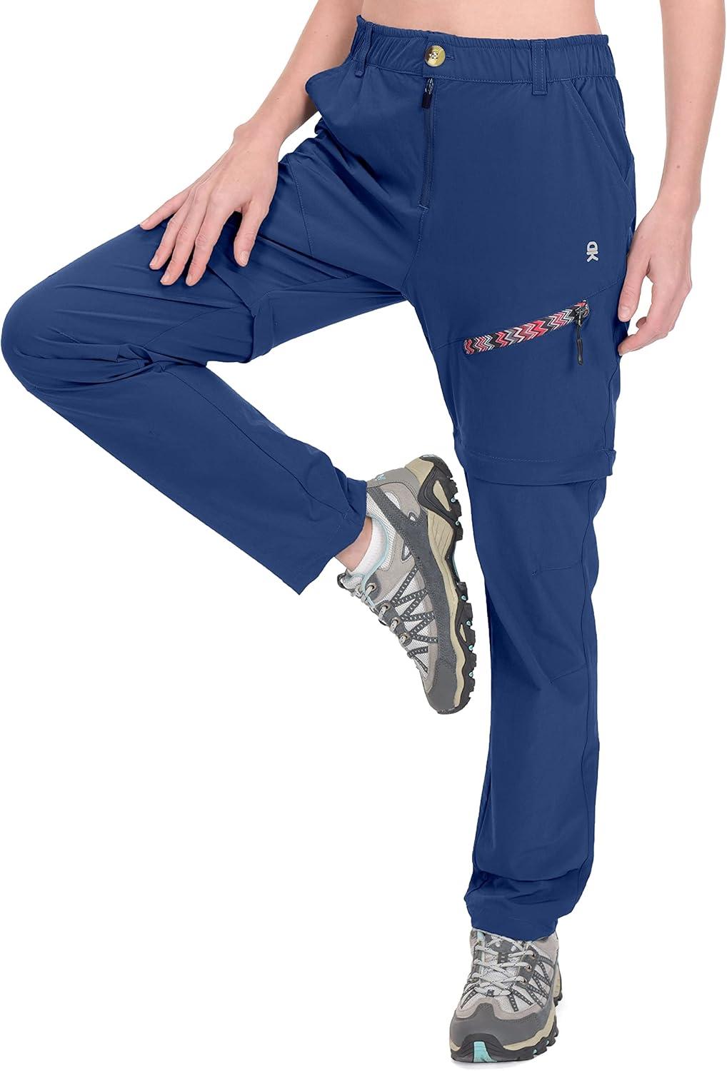 imageLittle Donkey Andy Womens Hiking Pants Lightweight Convertible ZipOff Pants Quick Dry UPF 50Pants Dark Blue