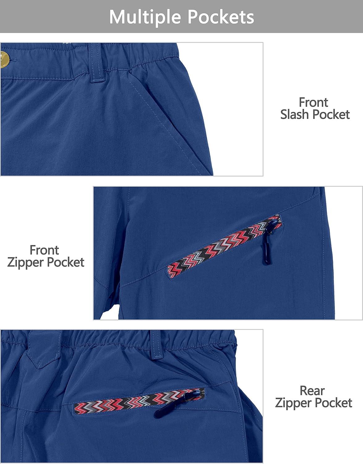 imageLittle Donkey Andy Womens Hiking Pants Lightweight Convertible ZipOff Pants Quick Dry UPF 50Pants Dark Blue