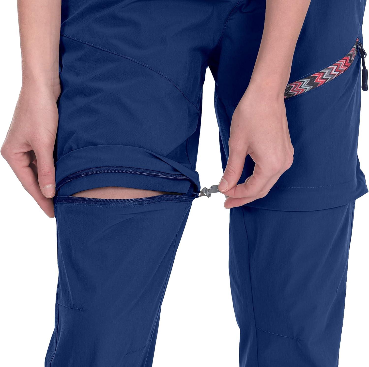 imageLittle Donkey Andy Womens Hiking Pants Lightweight Convertible ZipOff Pants Quick Dry UPF 50Pants Dark Blue