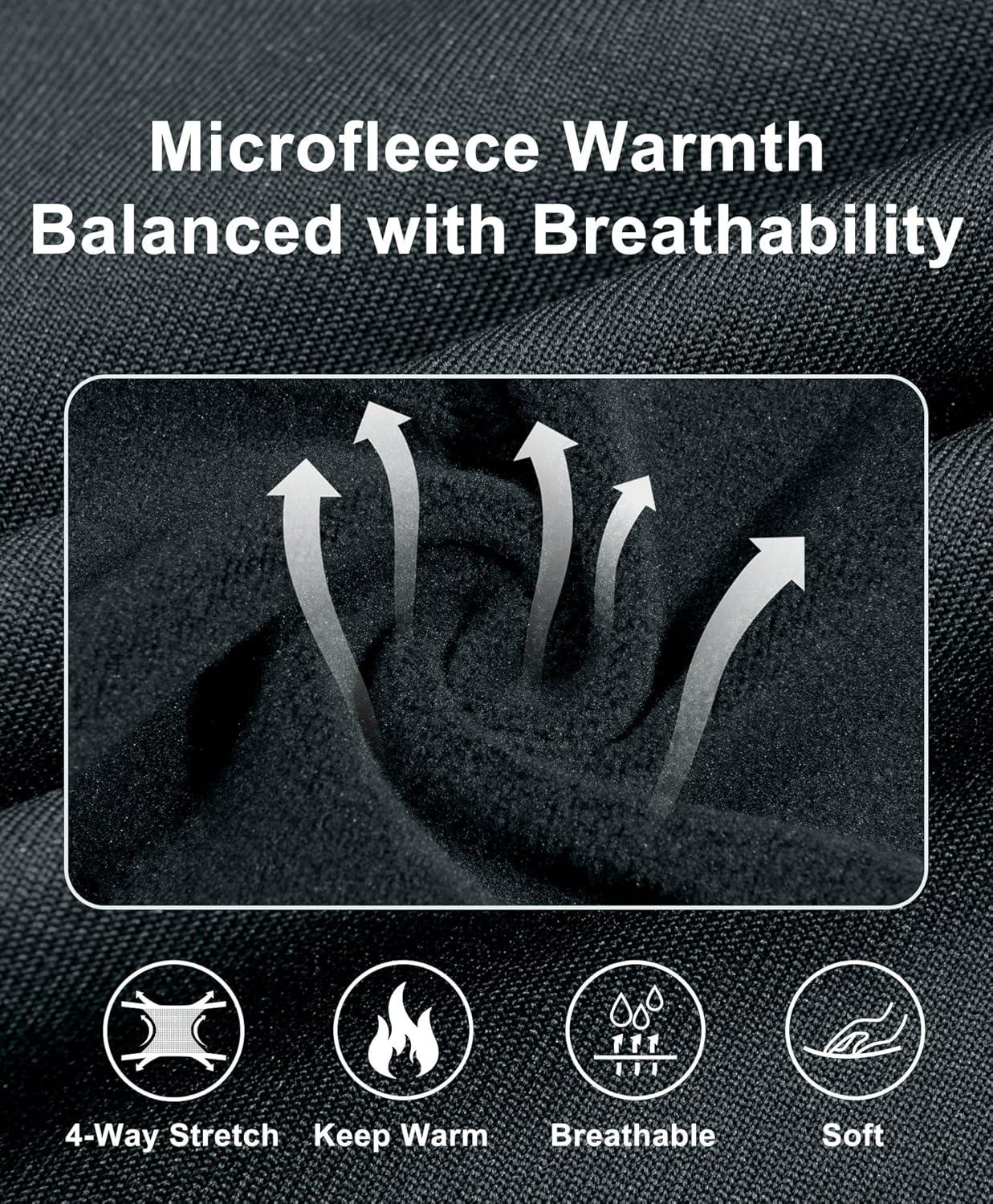 imageLittle Donkey Andy Mens Fleece Lined Running Thumb Hole Jacket Winter Stretch Hoodies Full Zip Up Hooded Coat Workout HikingDark Grey