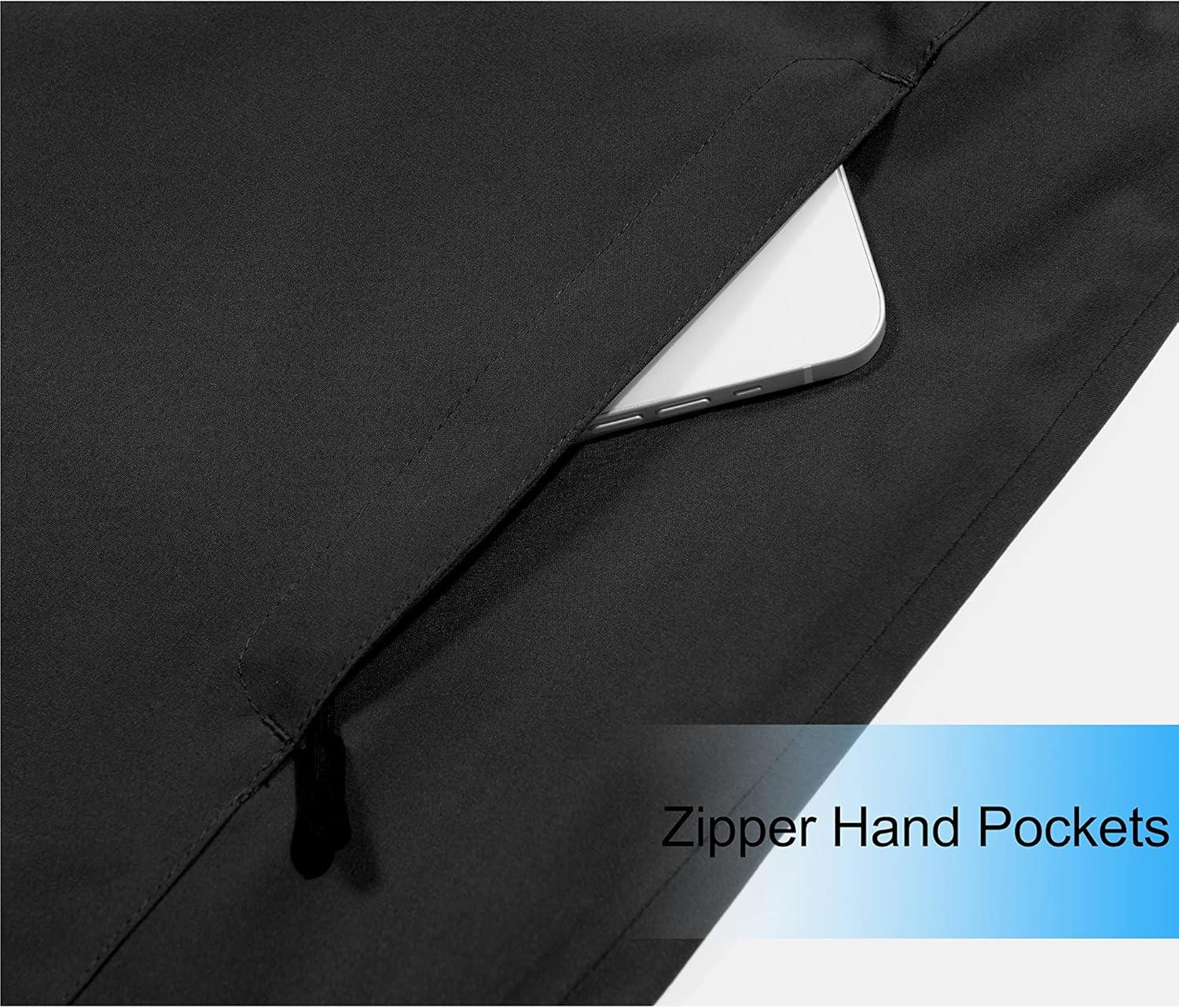 imageLittle Donkey Andy Mens Waterproof Rain Jacket Lightweight Windbreaker Hooded Jacket Packable Raincoat for Outdoor HikingBasic Black