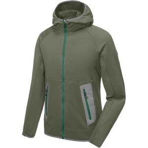 Little Donkey Andy Men’s Fleece Lined Running Thumb Hole Jacket Winter Stretch Hoodies Full Zip Up Hooded Coat Workout Hiking(Sage Green)