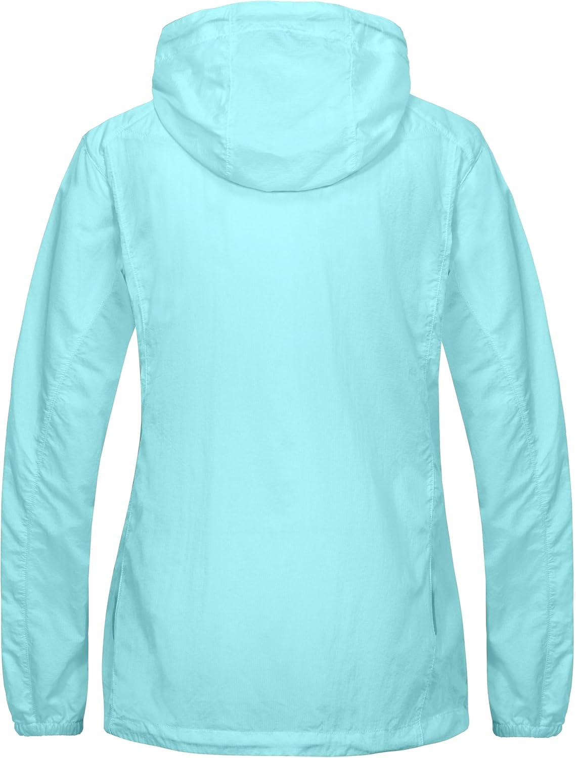 imageLittle Donkey Andy Womens Full Zip Sun Protection Hoodie Jacket Long Sleeve Shirt Running Hiking Golf Water Repellent UPF502 Light Blue