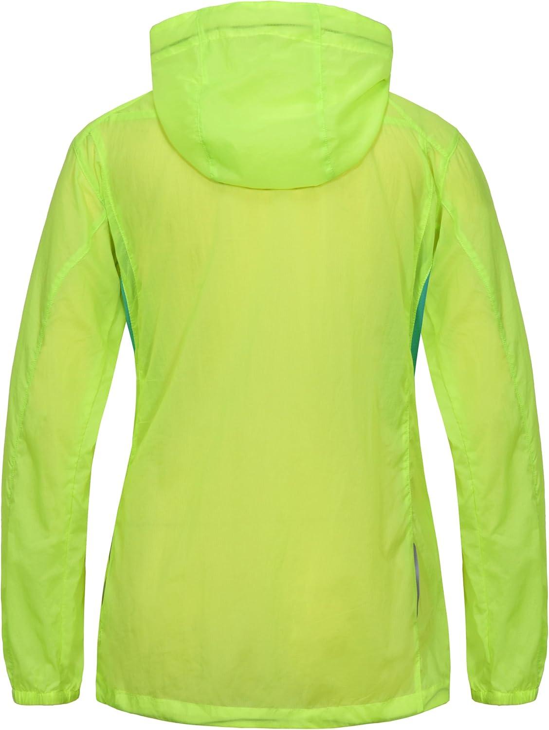imageLittle Donkey Andy Womens Full Zip Sun Protection Hoodie Jacket Long Sleeve Shirt Running Hiking Golf Water Repellent UPF503 Fluorescent Yellow
