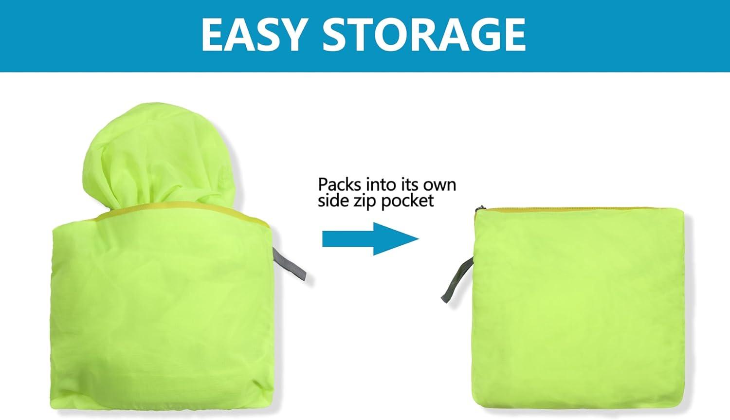 imageLittle Donkey Andy Womens Full Zip Sun Protection Hoodie Jacket Long Sleeve Shirt Running Hiking Golf Water Repellent UPF503 Fluorescent Yellow