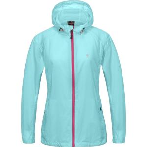 Little Donkey Andy Women’s Full Zip Sun Protection Hoodie Jacket Long Sleeve Shirt Running Hiking Golf Water Repellent UPF50(2 Light Blue)