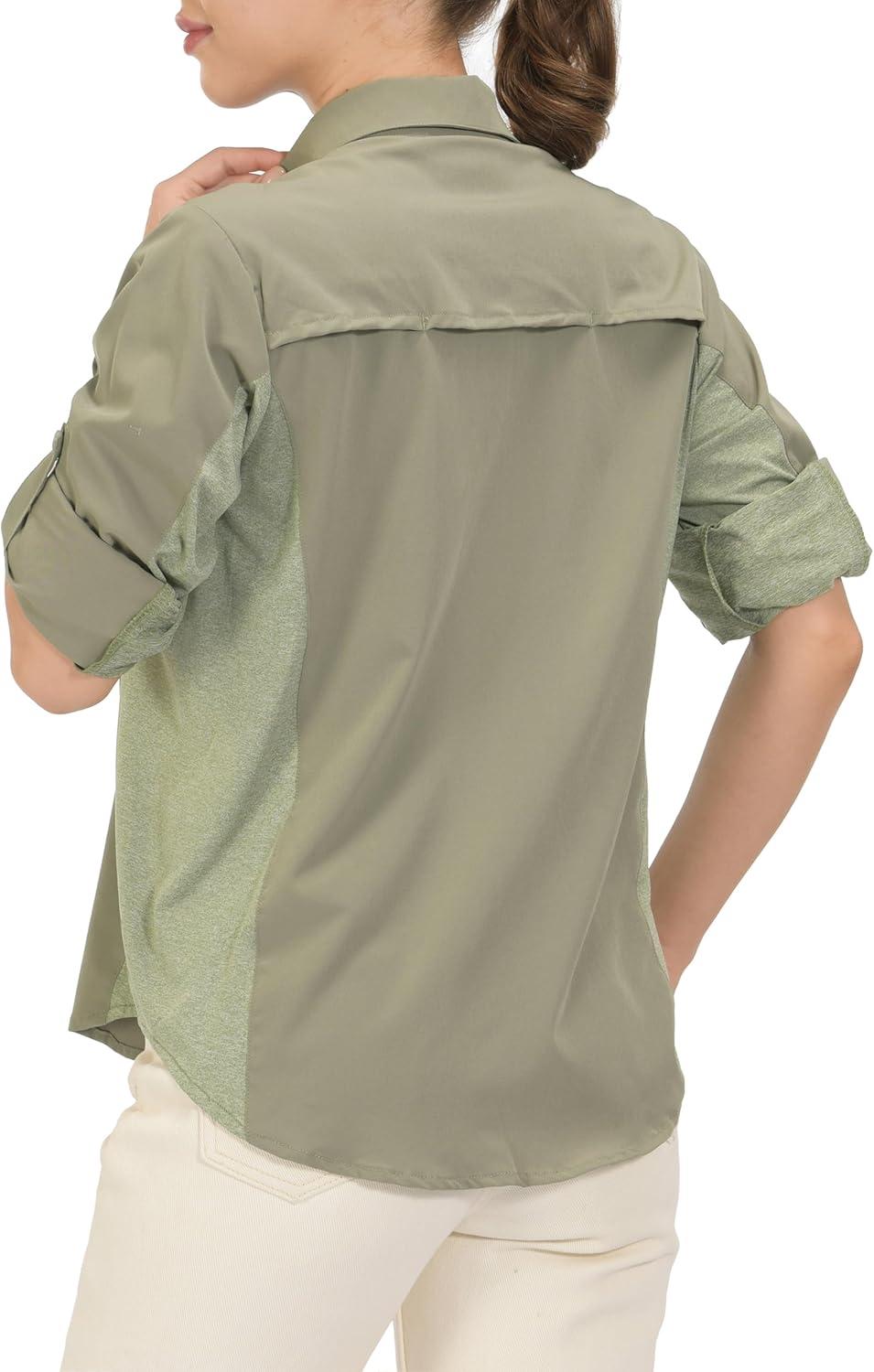 imageLittle Donkey Andy Womens Stretch Quick Dry UPF50 Long Sleeve Shirt for Hiking Travel CampingA Sagepanels
