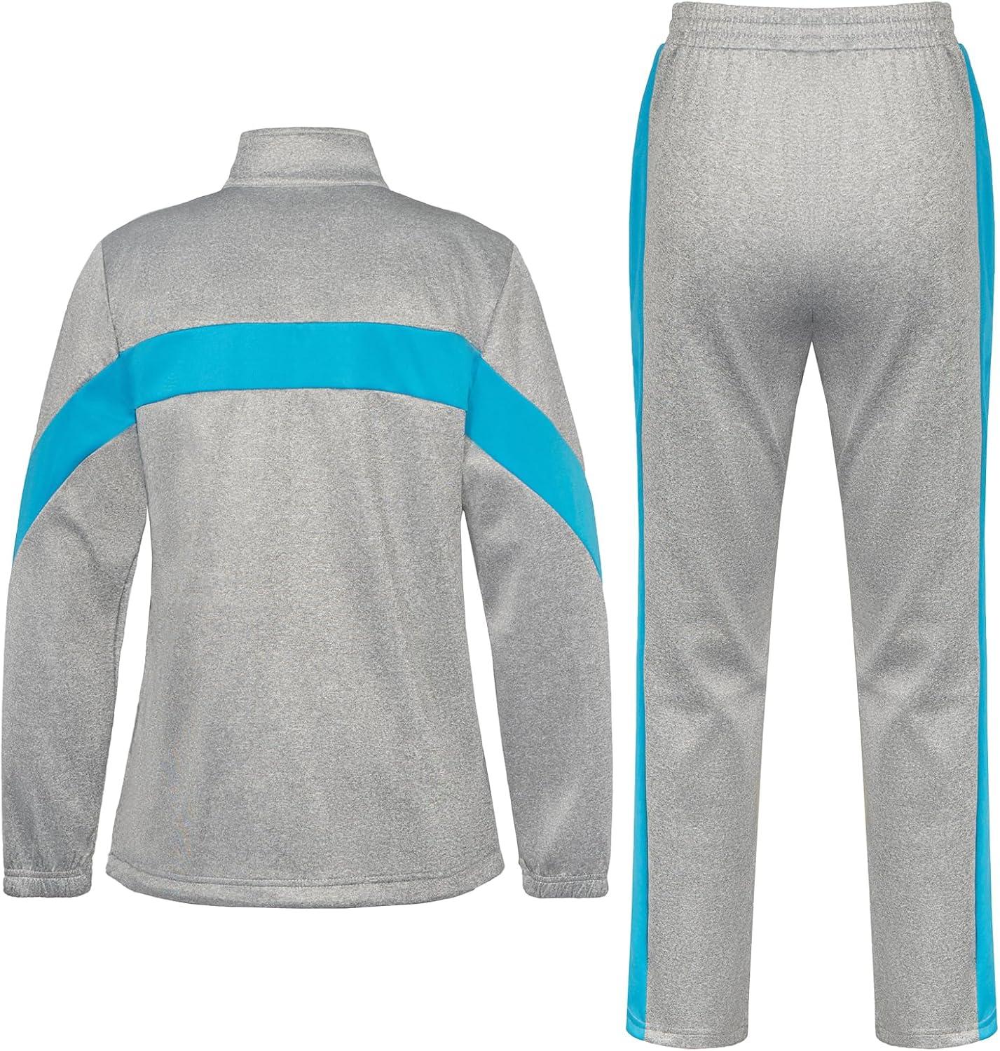imageLittle Donkey Andy Womens Sweatsuits Set 2 Pieces Jogger Outfits for Women Full Zip Active Tracksuit Sets Athletic SuitsLight Gray