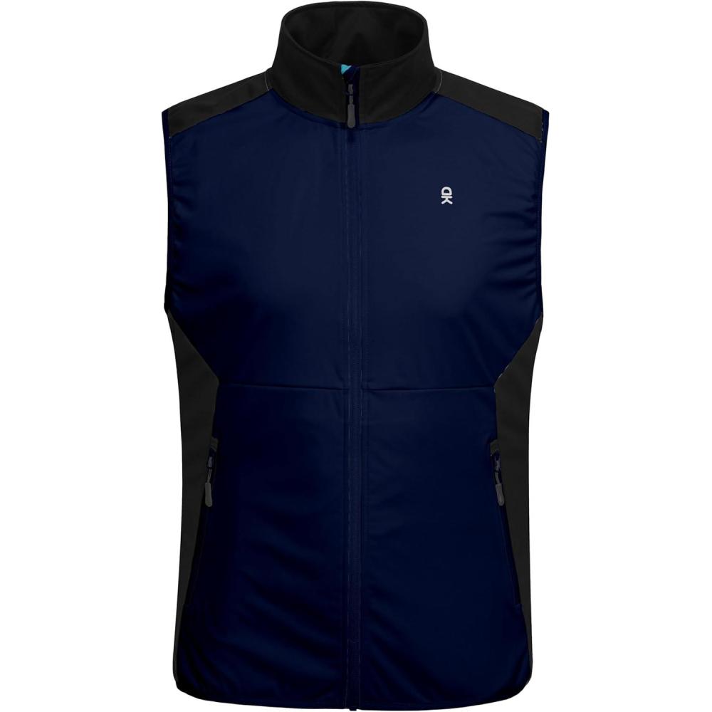 imageLittle Donkey Andy Mens Waterresistant Outerwear Vests Stretch Windproof Vest for Cycling Running GolfReflective Blue