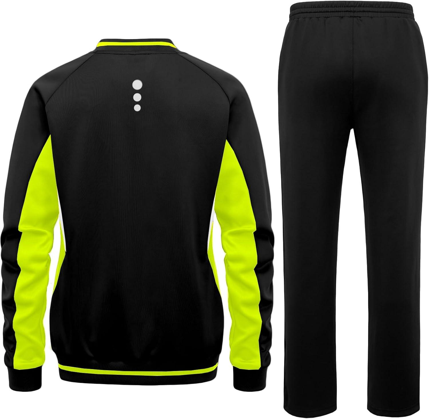 imageLittle Donkey Andy Womens Sweatsuit V Neck Pullover Tracksuit 2 Piece Jogger Outfit Straight Leg Sweatpants Set Matching SuitJet Blackfruit Green