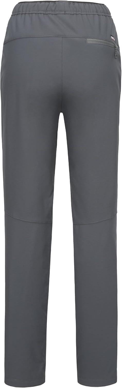 imageLittle Donkey Andy Womens Fleece Lined Hikng Pants Waterproof Cargo Pants Winter Thermal Running JoggersGrey