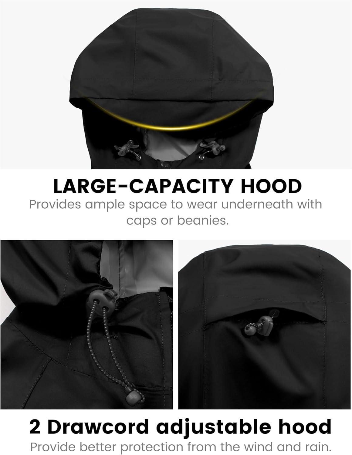 imageLittle Donkey Andy Womens Lightweight Packable Cycling Jacket Waterproof Windbreaker for Running amp BikingBlack