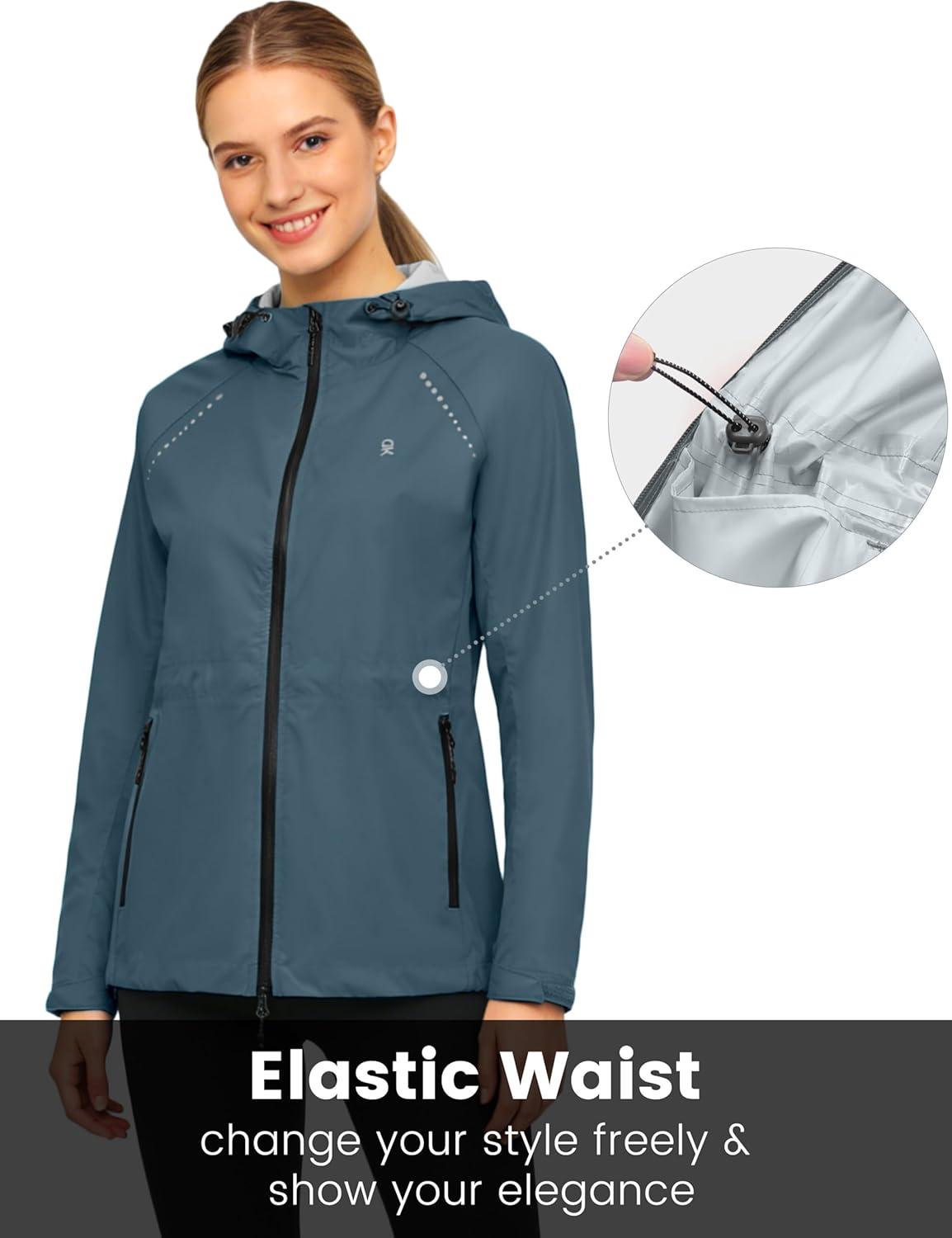 imageLittle Donkey Andy Womens Lightweight Packable Cycling Jacket Waterproof Windbreaker for Running amp BikingDark Grey