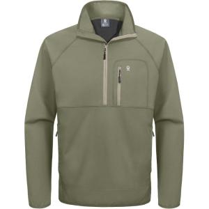 Little Donkey Andy Mens Golf Pullover Windbreaker 1/4 Zip Golf Jacket Waterproof Athletic Quarter Zip Pullover with 3 Pockets(Sage Green)