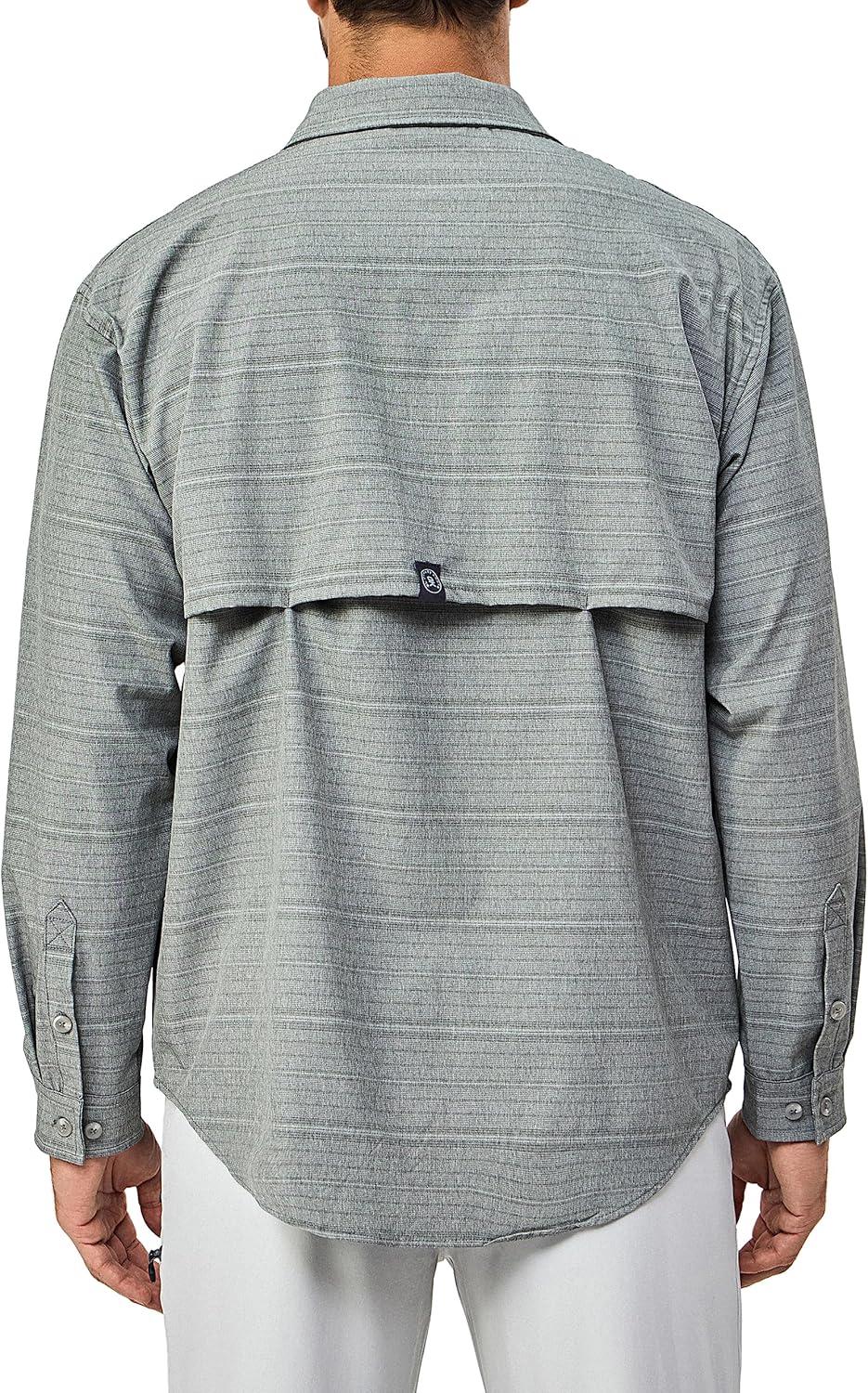 imageLittle Donkey Andy Mens UPF 50 UV Protection Shirt Long Sleeve Fishing Shirt Breathable and Fast DryGreen Bay