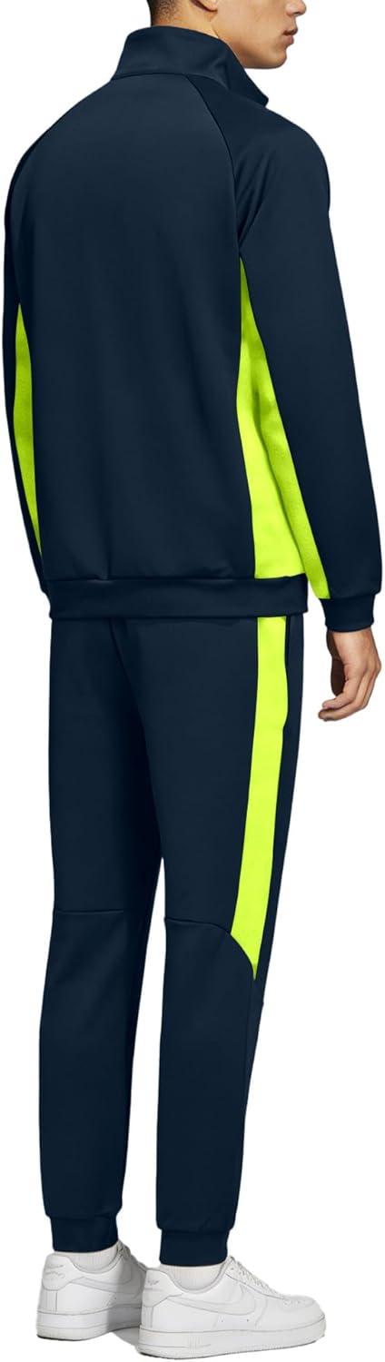 imageLittle Donkey Andy Mens Tracksuit Sweatsuits 2 Piece Set Athletic Jogging Gym Full Zip Sets Sweat Track Suits for MenGathered Leg Blue Green