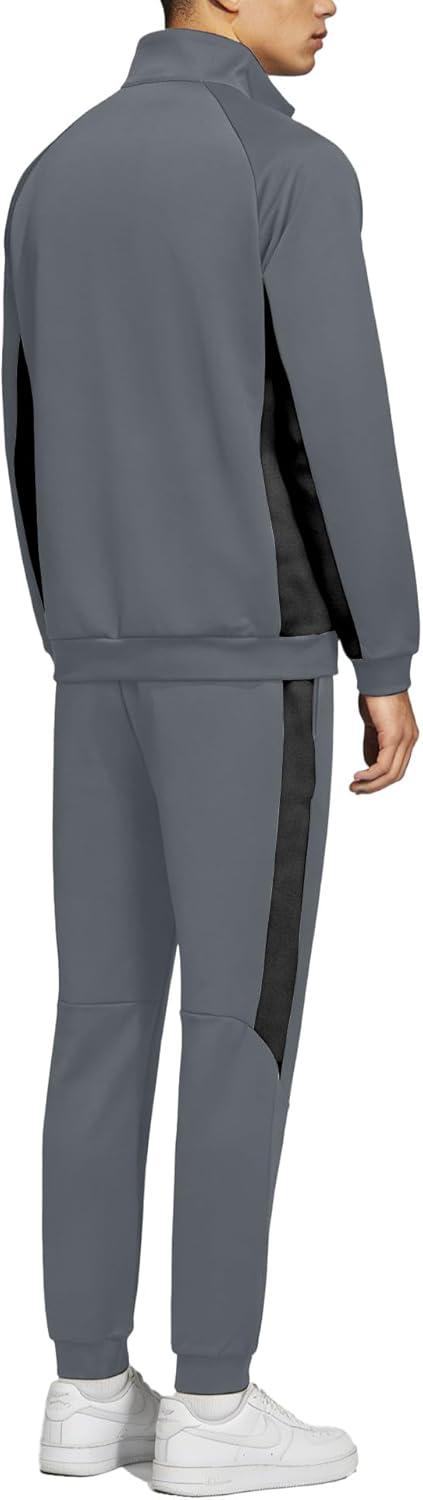 imageLittle Donkey Andy Mens Tracksuit Sweatsuits 2 Piece Set Athletic Jogging Gym Full Zip Sets Sweat Track Suits for MenGathered Leg Deep Gray