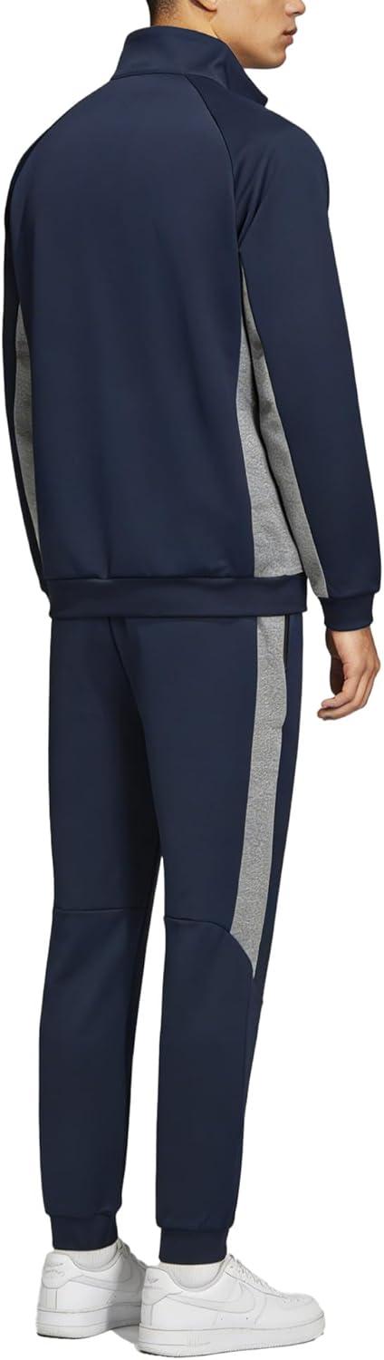 imageLittle Donkey Andy Mens Tracksuit Sweatsuits 2 Piece Set Athletic Jogging Gym Full Zip Sets Sweat Track Suits for MenGathered Leg Navy