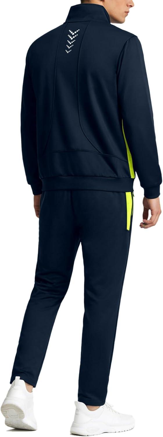 imageLittle Donkey Andy Mens Tracksuit Sweatsuits 2 Piece Set Athletic Jogging Gym Full Zip Sets Sweat Track Suits for MenStraight Leg Blue Green