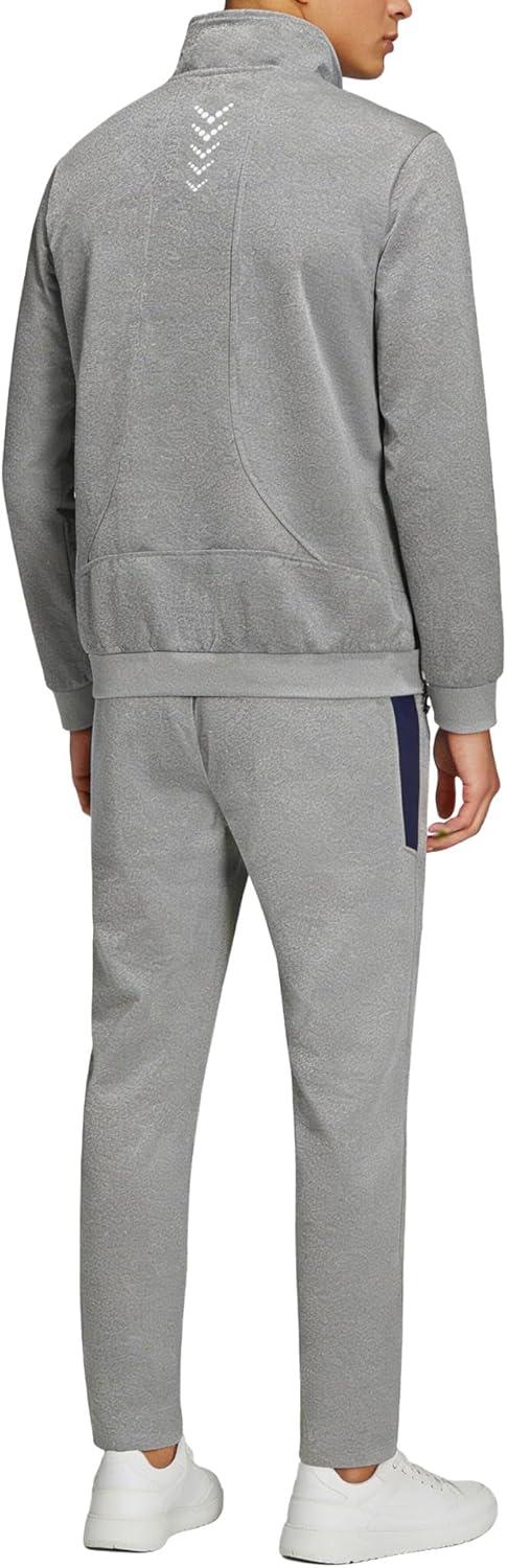 imageLittle Donkey Andy Mens Tracksuit Sweatsuits 2 Piece Set Athletic Jogging Gym Full Zip Sets Sweat Track Suits for MenStraight Leg Light Gray