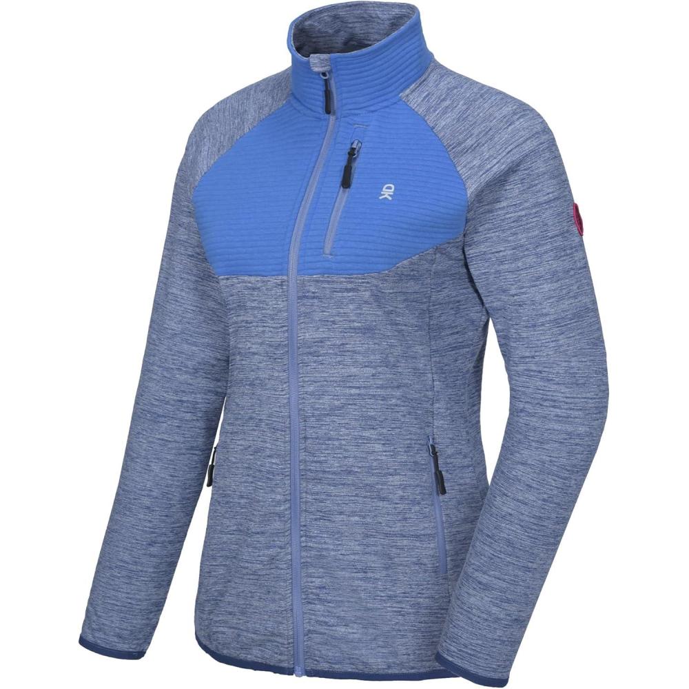 imageLittle Donkey Andy Womens Running Jackets Full Zip Up Lightweight Golf Jacket Athletic Coat for Hiking Outdoor with 3 PocketsBlue
