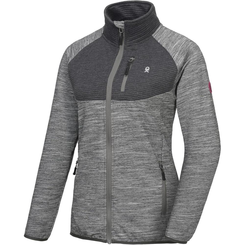 imageLittle Donkey Andy Womens Running Jackets Full Zip Up Lightweight Golf Jacket Athletic Coat for Hiking Outdoor with 3 PocketsDark Grey