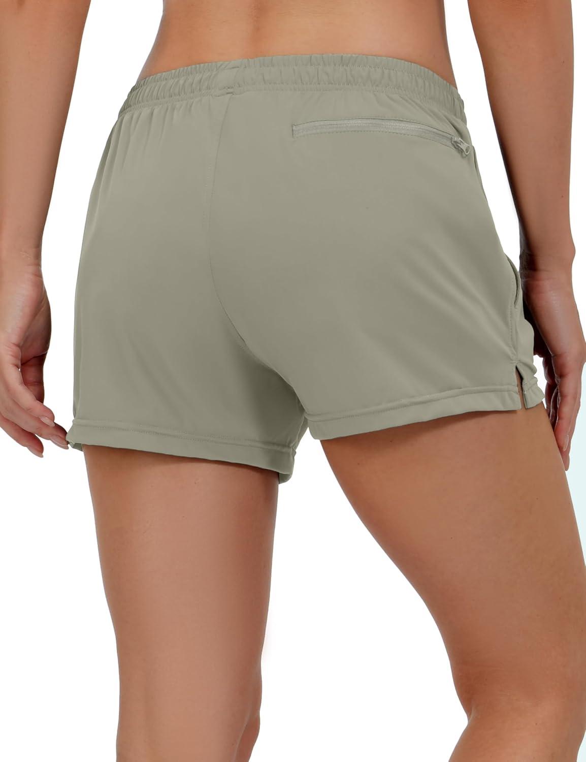 imageLittle Donkey Andy Womens Running ShortsQuick Dry Athletic Shorts Workout Sport Gym Shorts with PocketsUpgraded Sage