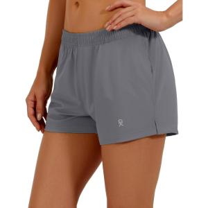 Little Donkey Andy Women’s Running Shorts,Quick Dry Athletic Shorts Workout Sport Gym Shorts with Pockets(Upgraded Grey)