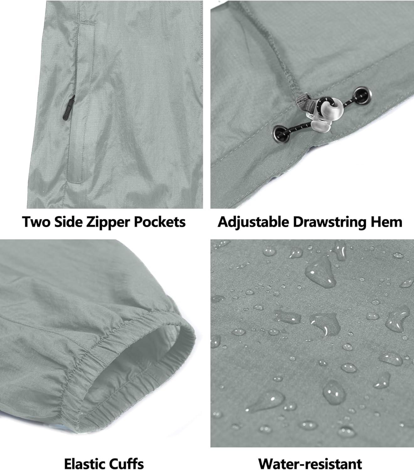 imageLittle Donkey Andy Mens UPF 50 Sun Protection Jacket Packable Lightweight Full Zip Hoodie for Running Travel OutdoorsUpgraded Gray