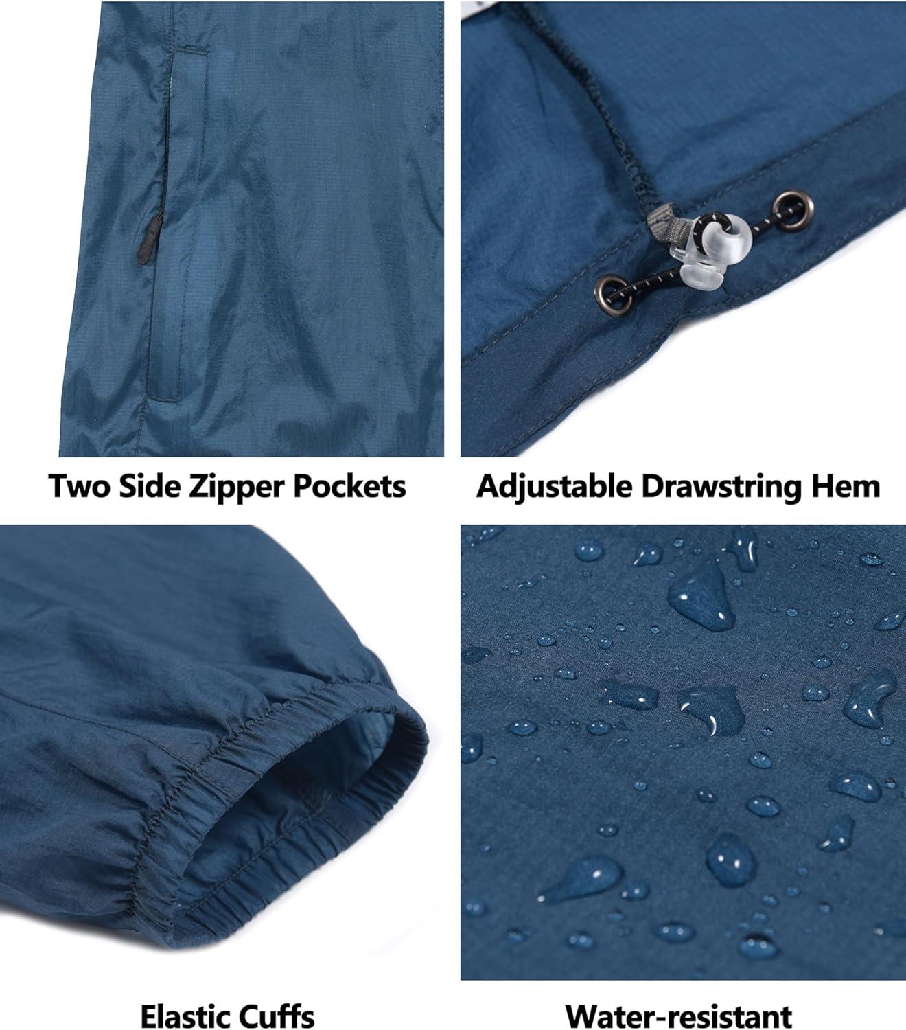 imageLittle Donkey Andy Mens UPF 50 Sun Protection Jacket Packable Lightweight Full Zip Hoodie for Running Travel OutdoorsUpgraded Navy Blue