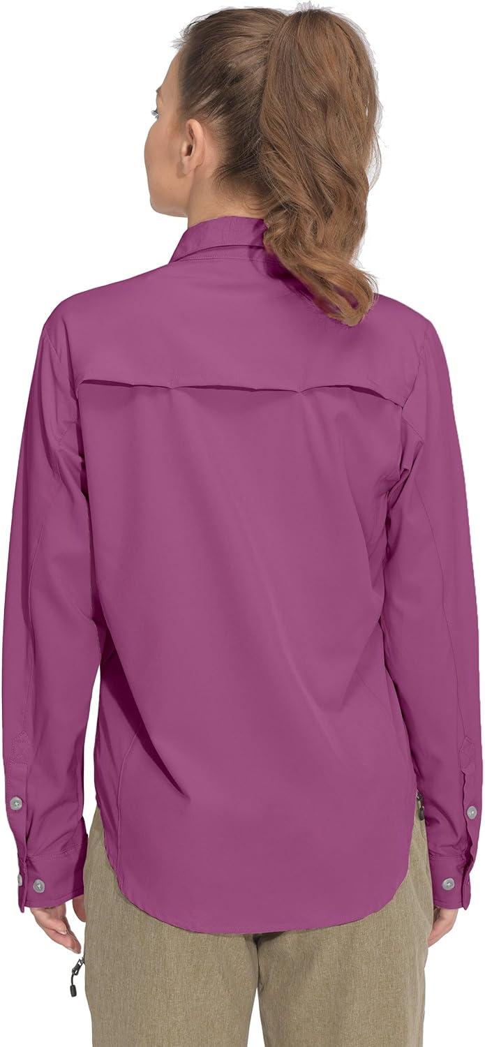 imageLittle Donkey Andy Womens Stretch Quick Dry UPF50 Long Sleeve Shirt for Hiking Travel CampingUpgraded Purple