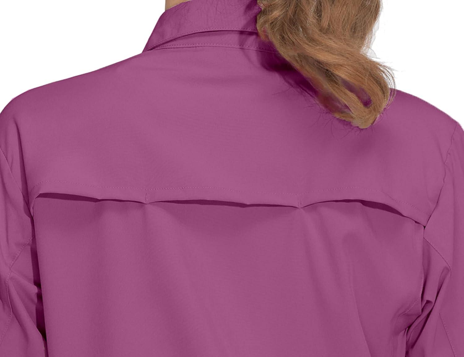 imageLittle Donkey Andy Womens Stretch Quick Dry UPF50 Long Sleeve Shirt for Hiking Travel CampingUpgraded Purple