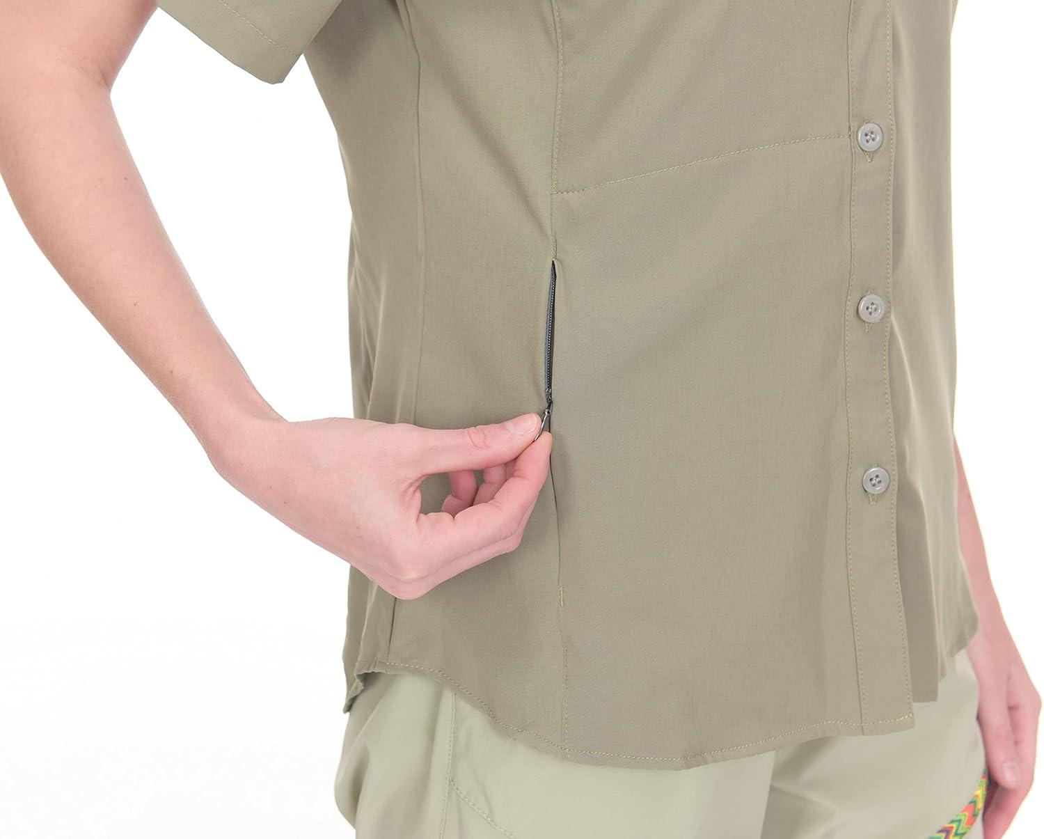 imageLittle Donkey Andy Womens Stretch Quick Dry UPF50 Short Sleeve Shirt for Hiking Travel Camping03 Sage
