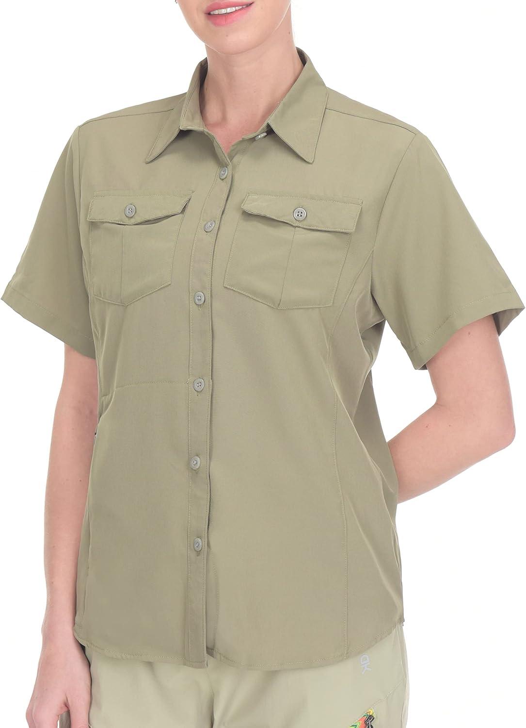 imageLittle Donkey Andy Womens Stretch Quick Dry UPF50 Short Sleeve Shirt for Hiking Travel Camping03 Sage