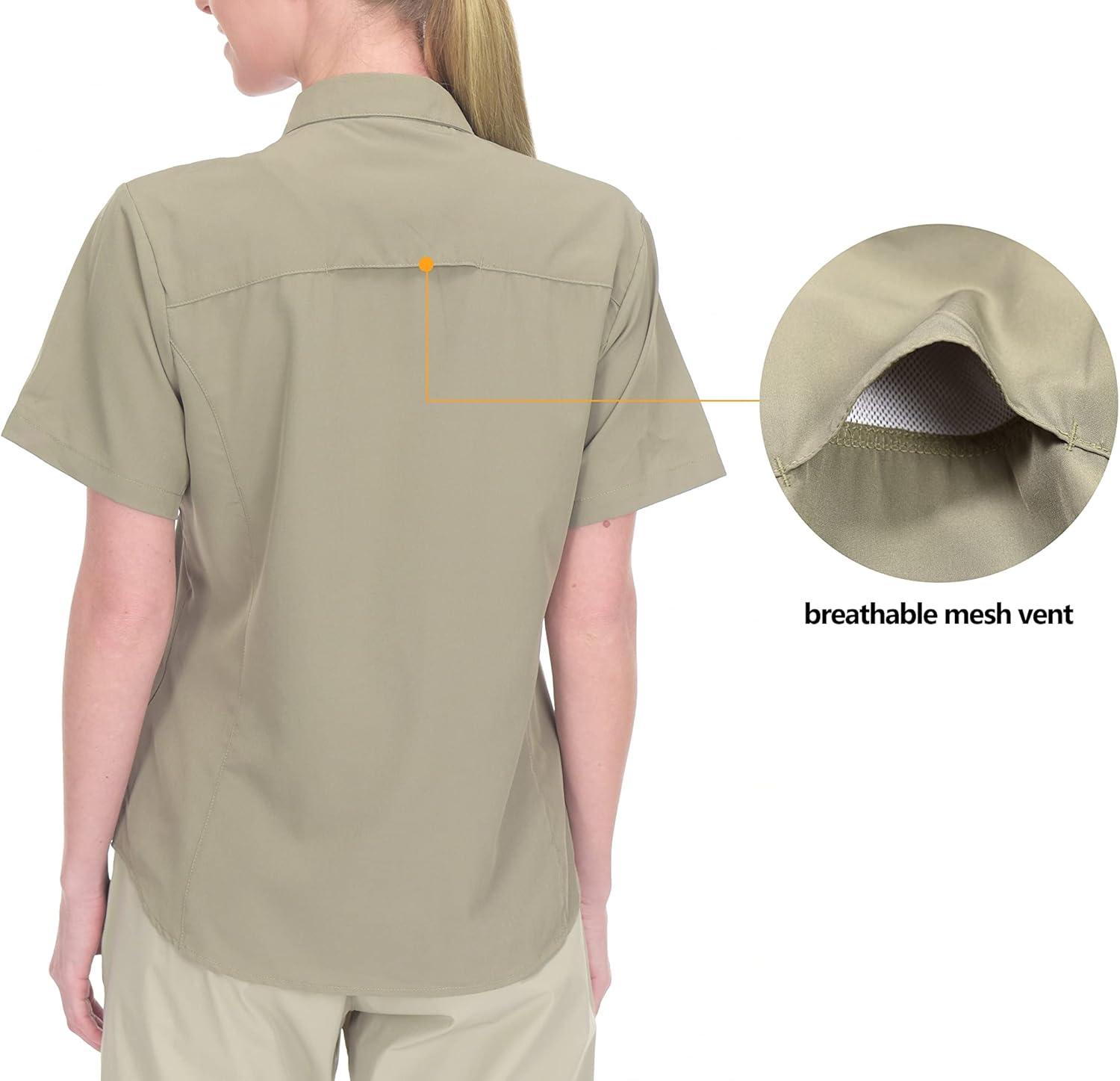 imageLittle Donkey Andy Womens Stretch Quick Dry UPF50 Short Sleeve Shirt for Hiking Travel Camping03 Sage