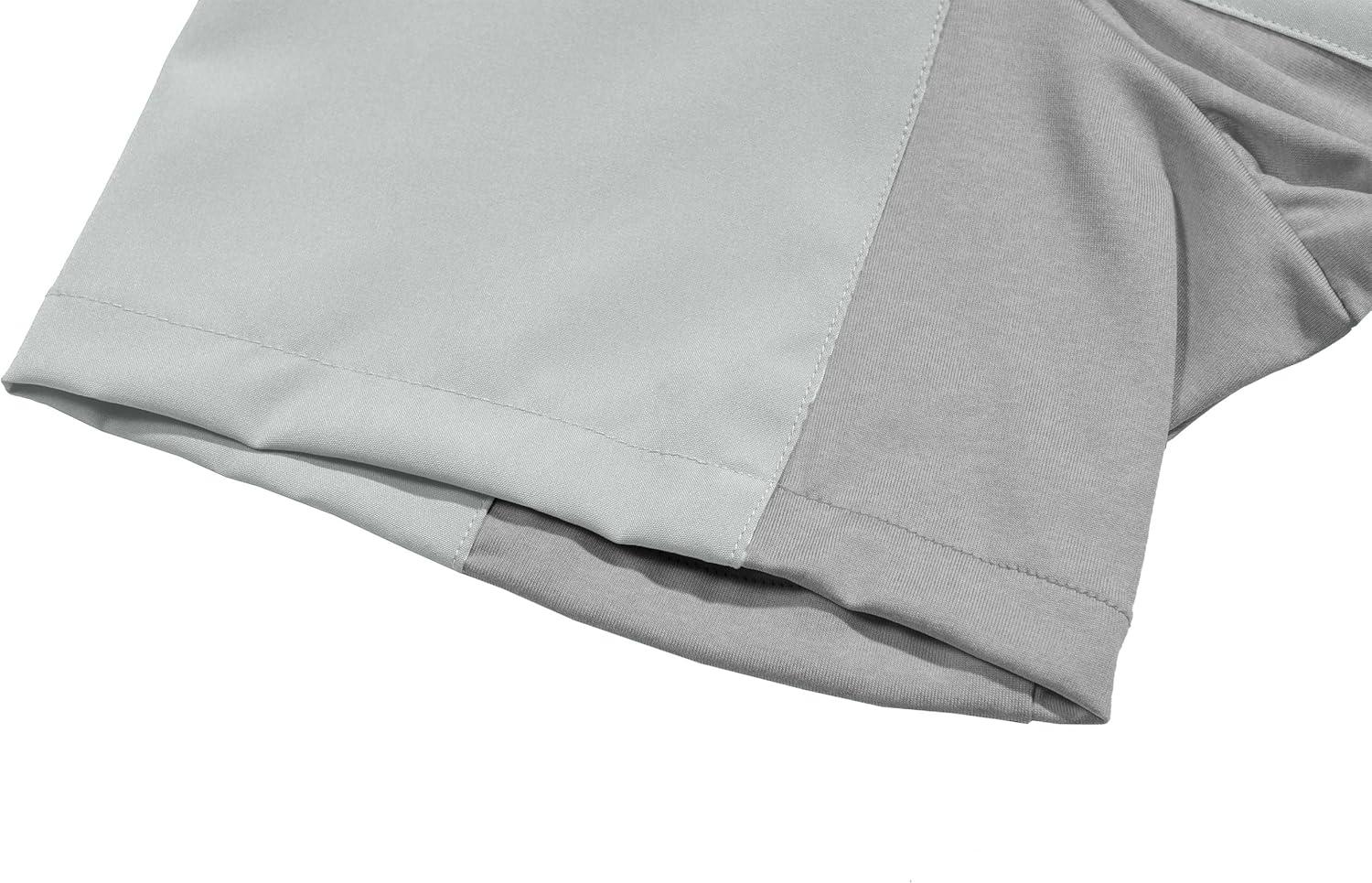 imageLittle Donkey Andy Womens Stretch Quick Dry UPF50 Short Sleeve Shirt for Hiking Travel CampingGlacier Gray