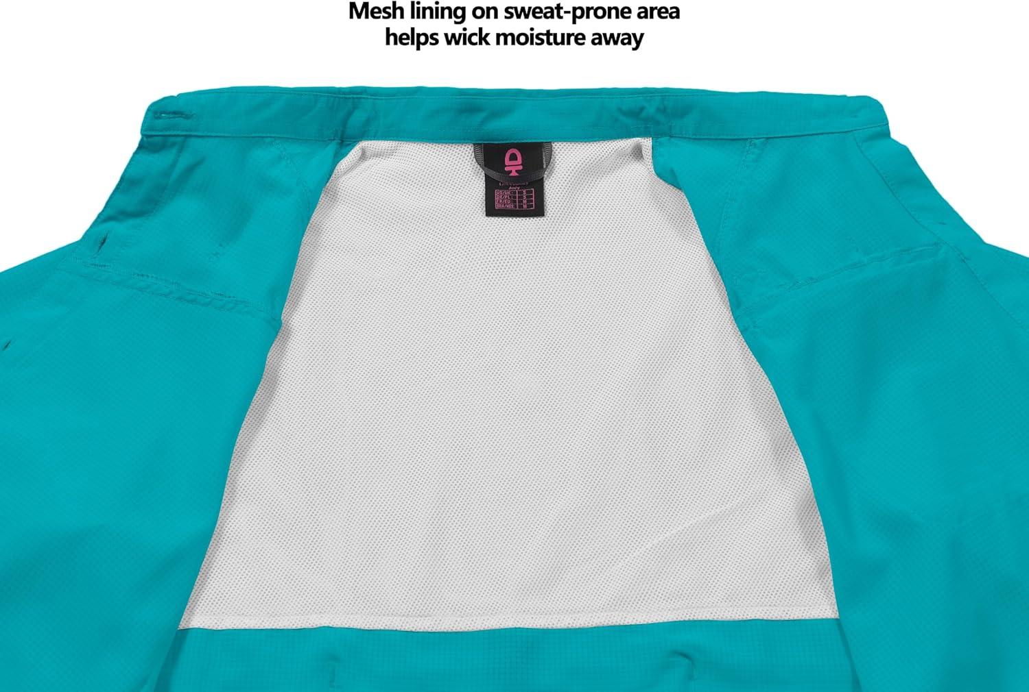 imageLittle Donkey Andy Womens UPF 50 UV Protection Shirt Breathable Long Sleeve Fishing Hiking Shirts Quick DryBluebird