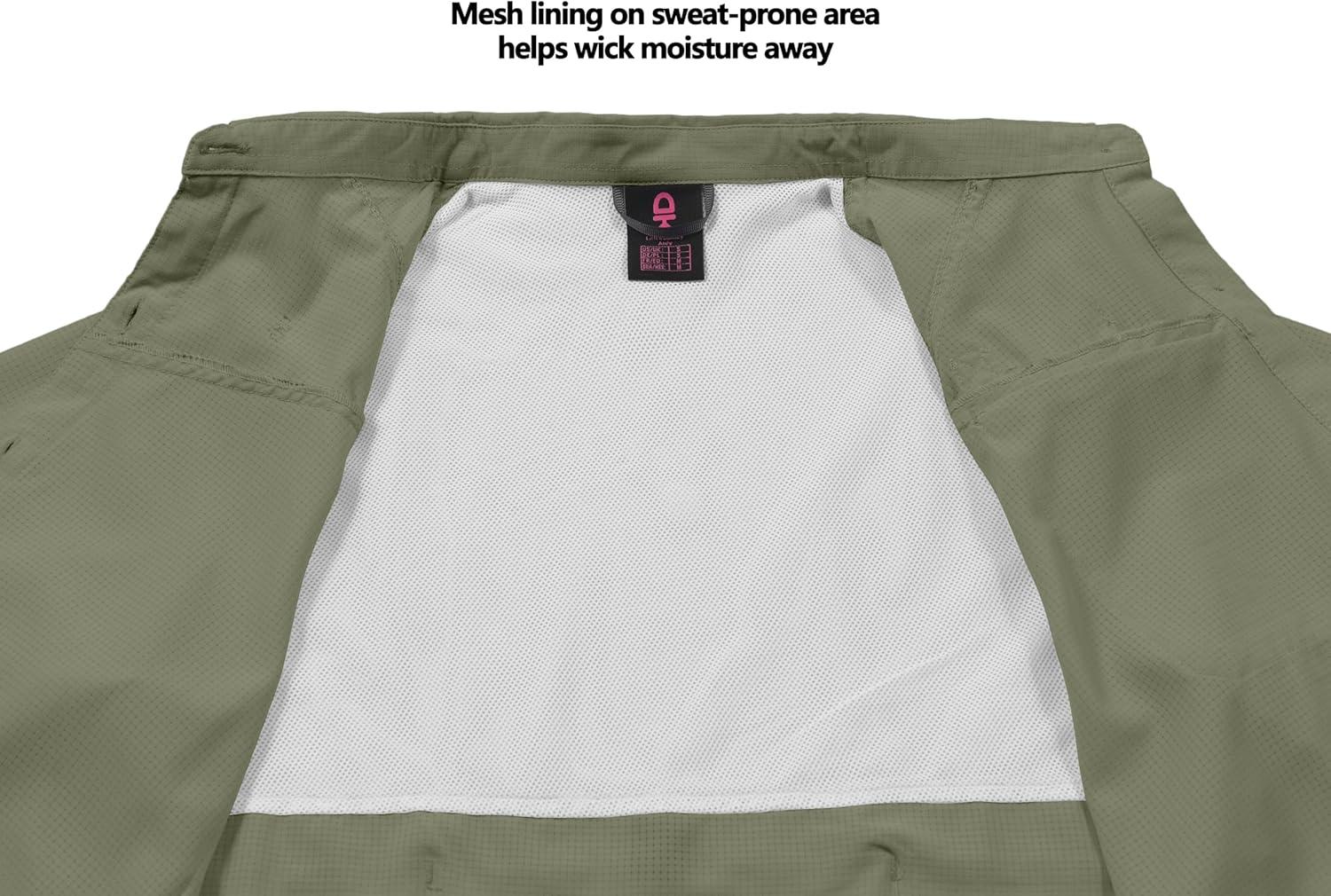 imageLittle Donkey Andy Womens UPF 50 UV Protection Shirt Breathable Long Sleeve Fishing Hiking Shirts Quick DryLoden Green