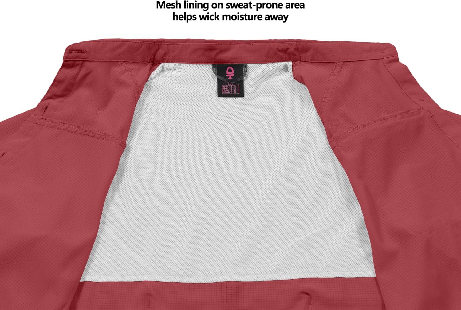 imageLittle Donkey Andy Womens UPF 50 UV Protection Shirt Breathable Long Sleeve Fishing Hiking Shirts Quick DryRacing Red