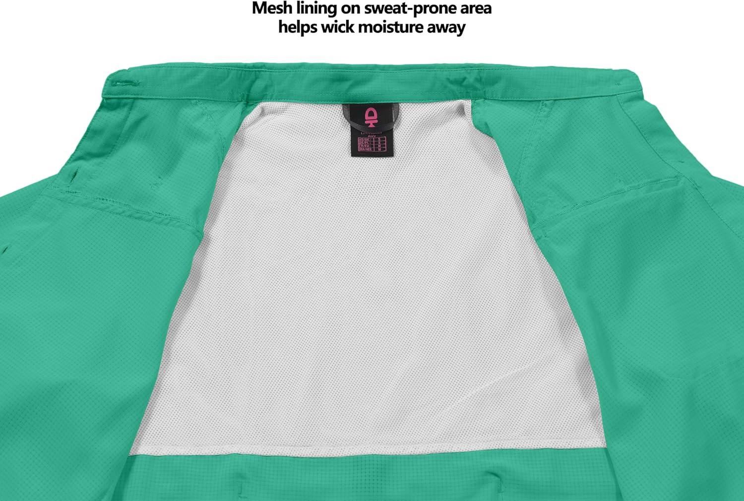 imageLittle Donkey Andy Womens UPF 50 UV Protection Shirt Breathable Long Sleeve Fishing Hiking Shirts Quick DryVivid Green