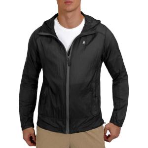 Little Donkey Andy Men’s UPF 50+ Sun Protection Jacket Packable Lightweight Full Zip Hoodie for Running Travel Outdoors(Upgraded Black)