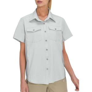 Little Donkey Andy Women’s Stretch Quick Dry UPF50+ Short Sleeve Shirt for Hiking, Travel, Camping(Glacier Gray)