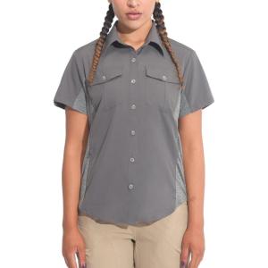 Little Donkey Andy Women’s Stretch Quick Dry UPF50+ Short Sleeve Shirt for Hiking, Travel, Camping(Steel Grey)