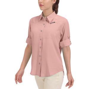 Little Donkey Andy Women’s UPF 50 UV Protection Shirt, Breathable Long Sleeve Fishing Hiking Shirts, Quick Dry(A. Coral)