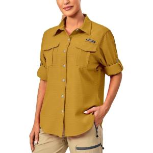Little Donkey Andy Women’s UPF 50+ UV Protection Shirt, Long Sleeve Fishing Shirt, Breathable and Fast Dry(Yolk Yellow)