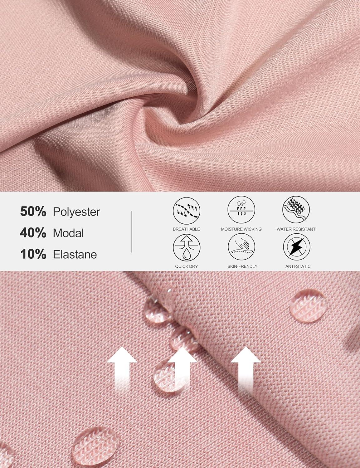 imageLittle Donkey Andy Womens Lightweight Stretch Running Jacket Full Zip Athletic Hooded Jackets MoistureWickingMisty Rose